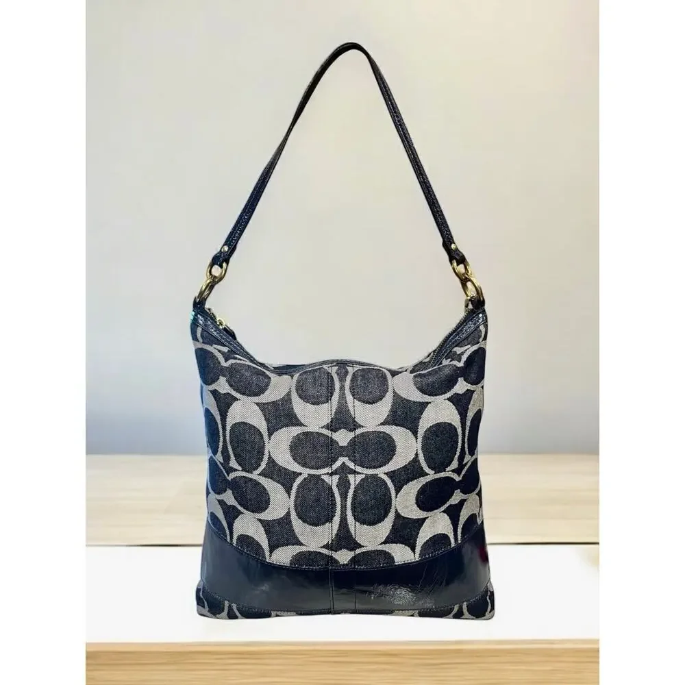 Y2K Coach 12549 Legacy Signature Denim Hobo Bag & 41718 Wristlet